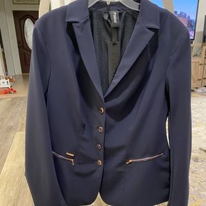 Pikeur Paulin navy and rose gold show coat size US 20, BNWT